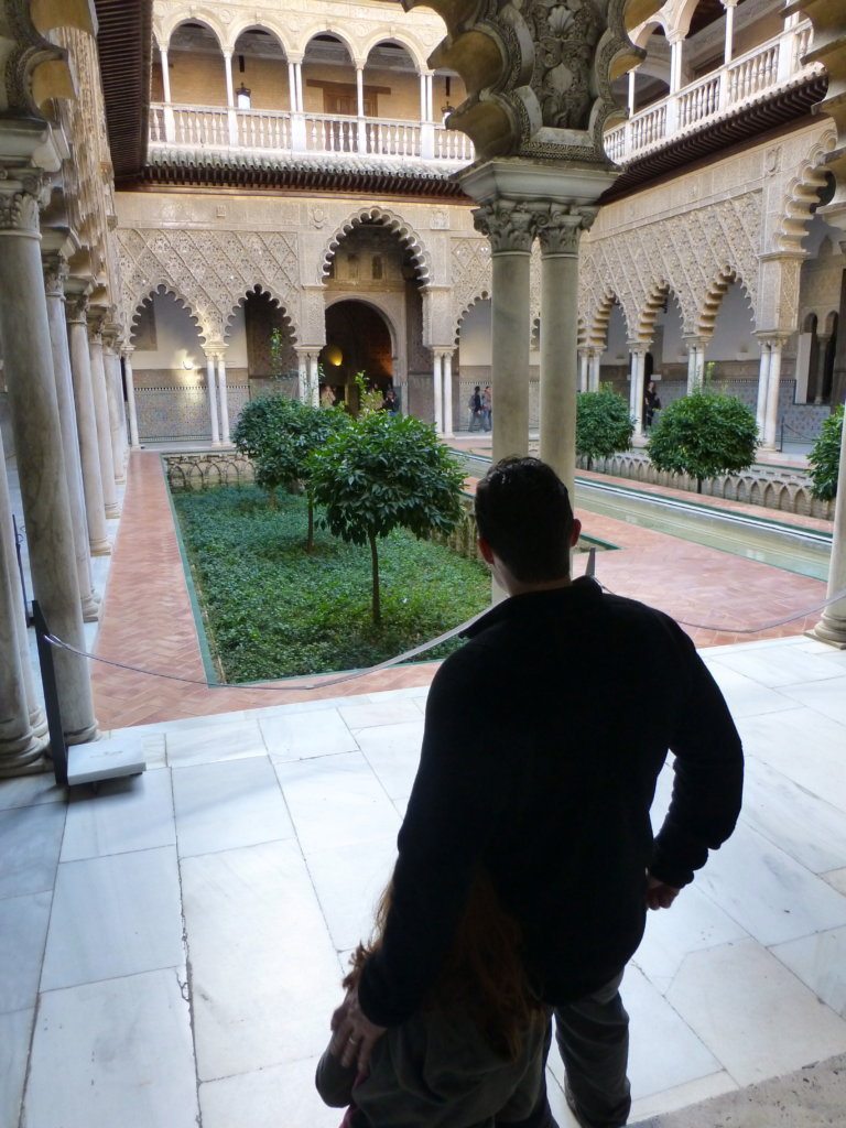 Alcazar courtyard with reflecting pol