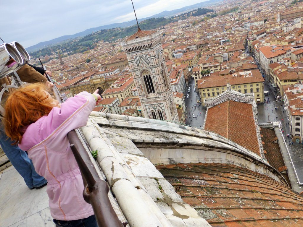 Outstanding views from the top of the dome in Florence, Italy