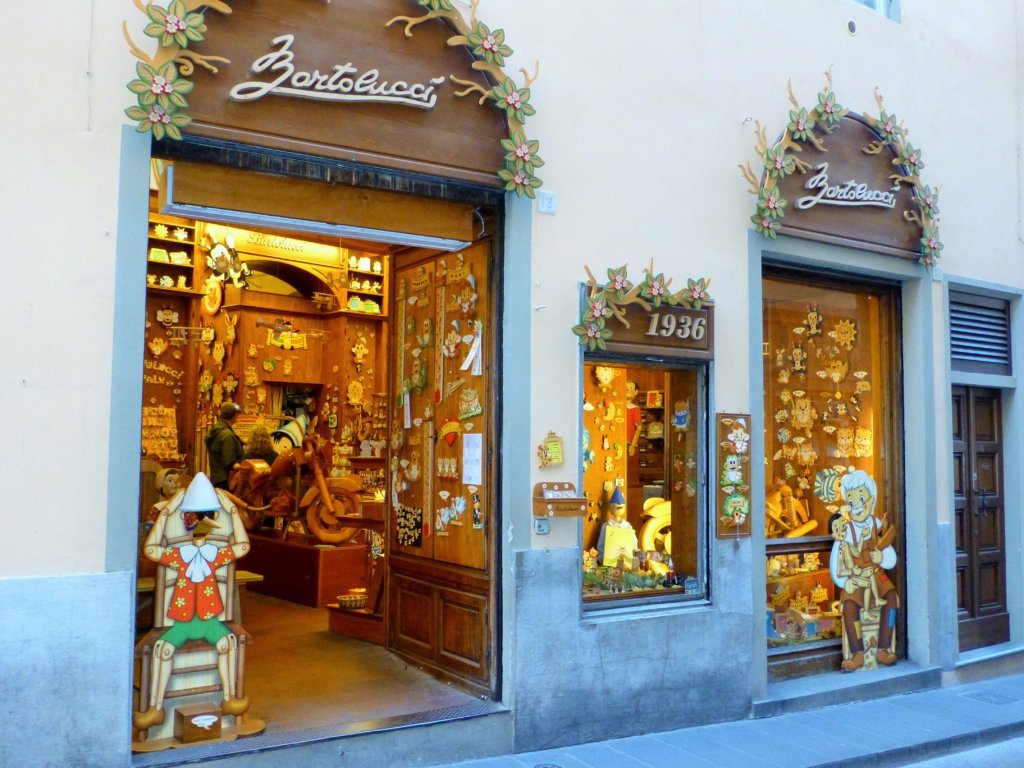 Pinocchio shop in Florence, Italy