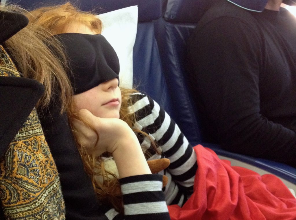 Use an eye mask to help avoid jet lag while traveling