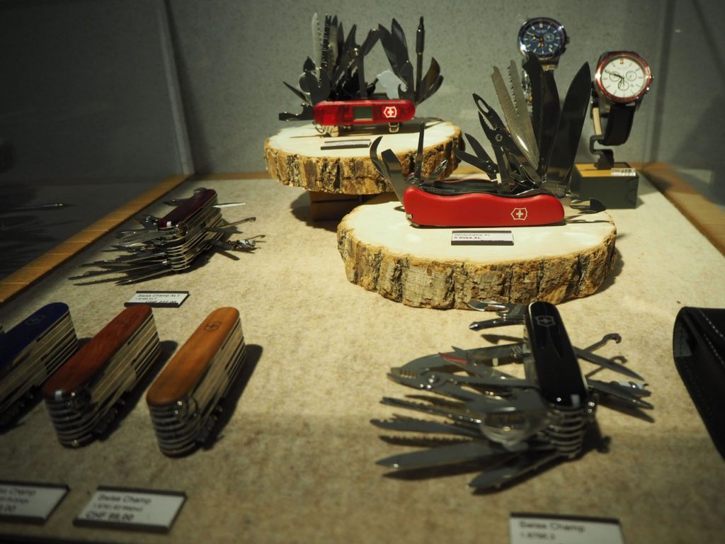 selection of Swiss Army Knives in Switzerland